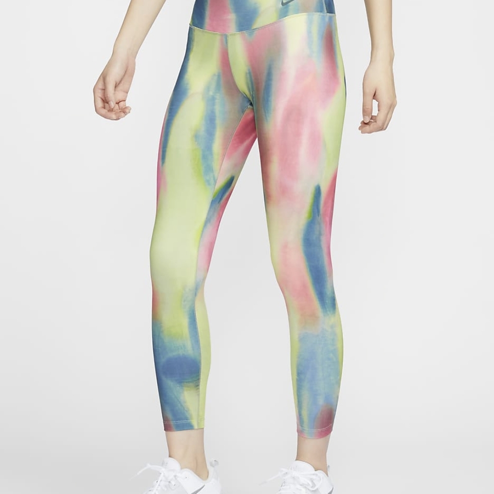RARE Nike One Artist Collection Women’s multicolor cropped leggings NWT XS - Picture 2 of 4
